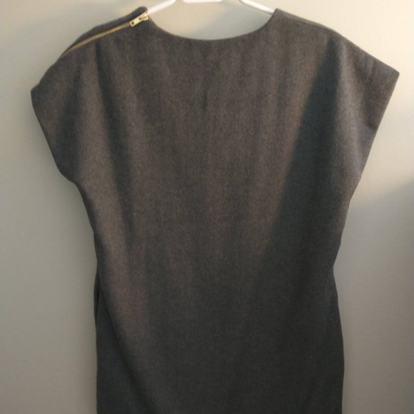 Grey wool tunic dress - Picture 2 of 4